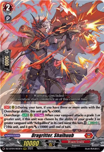 Dragritter, Shalhuub (DZ-BT04/003EN), DZ-BT04: Destined Showdown — Vanguard card price