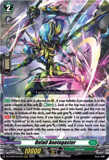 Onfall Anotogaster (DZ-BT04/014EN), DZ-BT04: Destined Showdown — Vanguard card price