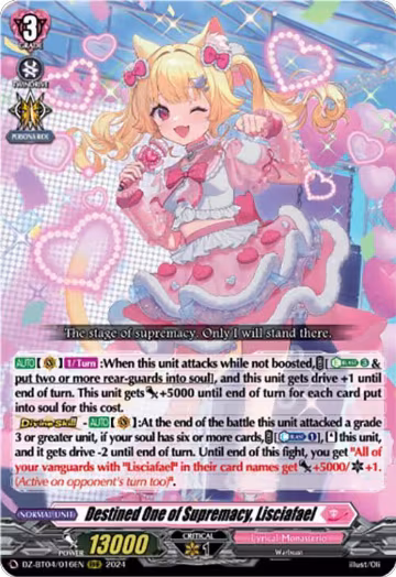 Destined One of Supremacy, Lisciafael (DZ-BT04/016EN), DZ-BT04: Destined Showdown — Vanguard card price