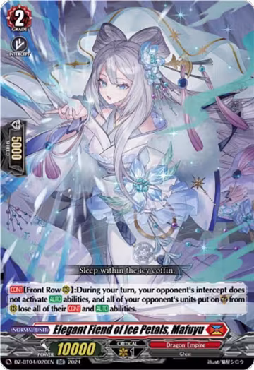 Elegant Fiend of Ice Petals, Mafuyu (DZ-BT04/020EN), DZ-BT04: Destined Showdown — Vanguard card price
