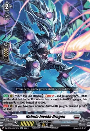 Nebula Invoke Dragon (DZ-BT04/029EN), DZ-BT04: Destined Showdown — Vanguard card price