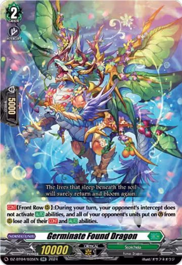 Germinate Found Dragon (DZ-BT04/035EN), DZ-BT04: Destined Showdown — Vanguard card price