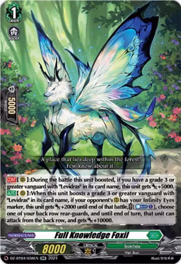 Full Knowledge Foxil (DZ-BT04/038EN), DZ-BT04: Destined Showdown — Vanguard card price