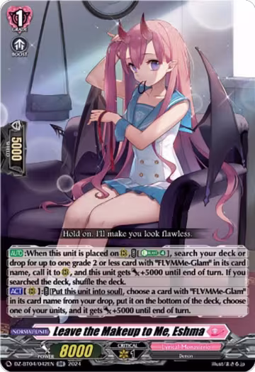 Leave the Makeup to Me, Eshma (DZ-BT04/042EN), DZ-BT04: Destined Showdown — Vanguard card price