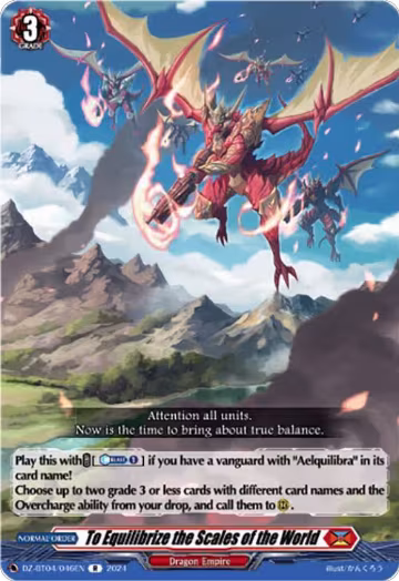 To Equilibrize the Scales of the World (DZ-BT04/046EN), DZ-BT04: Destined Showdown — Vanguard card price