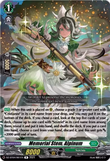 Memorial Stem, Alpinum (DZ-BT04/061EN), DZ-BT04: Destined Showdown — Vanguard card price