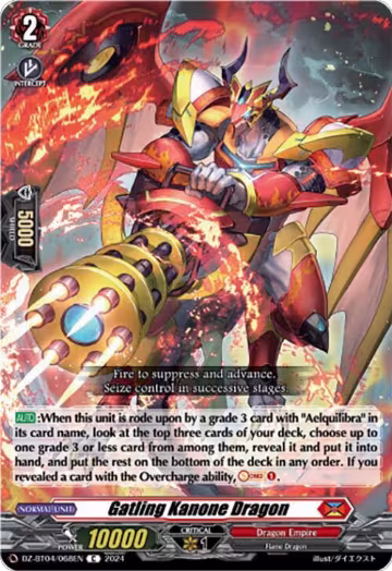 Gatling Kanone Dragon (DZ-BT04/068EN), DZ-BT04: Destined Showdown — Vanguard card price