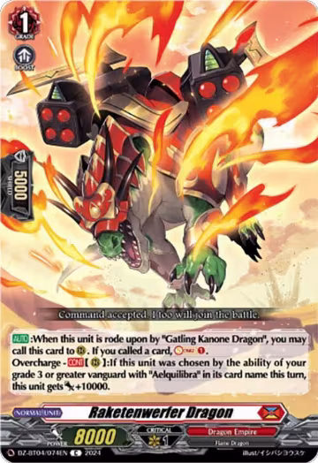 Raketenwerfer Dragon (DZ-BT04/074EN), DZ-BT04: Destined Showdown — Vanguard card price