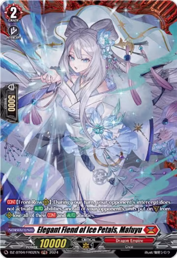 Elegant Fiend of Ice Petals, Mafuyu (FR) (DZ-BT04/FR02EN), DZ-BT04: Destined Showdown — Vanguard card price