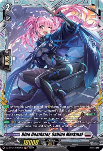 Blue Deathster, Sabine Merkmal (FR) (DZ-BT04/FR20EN), DZ-BT04: Destined Showdown — Vanguard card price