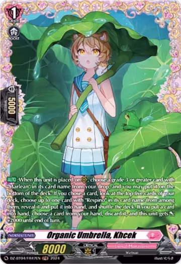 Organic Umbrella, Khcek (FR) (DZ-BT04/FR47EN), DZ-BT04: Destined Showdown — Vanguard card price
