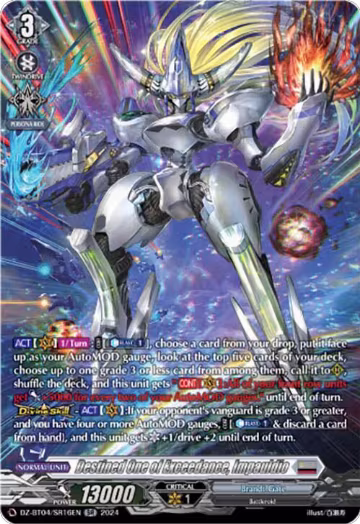Destined One of Exceedance, Impauldio (SR) (DZ-BT04/SR16EN), DZ-BT04: Destined Showdown — Vanguard card price