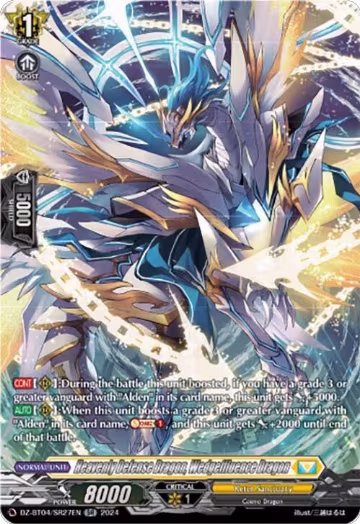 Heavenly Defense Dragon, Wedgeffluence Dragon (SR) (DZ-BT04/SR27EN), DZ-BT04: Destined Showdown — Vanguard card price