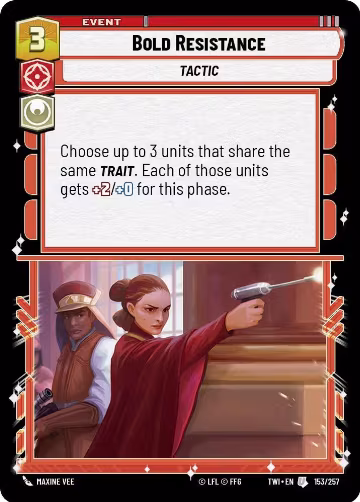 Bold Resistance (153/257), Twilight of the Republic — Star Wars card price