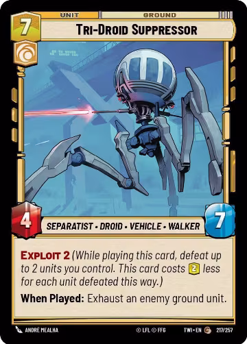 Tri-Droid Suppressor (217/257), Twilight of the Republic — Star Wars card price