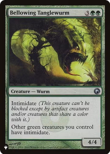 Bellowing Tanglewurm (111/249), The List Reprints — Magic card price