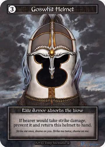 Goswhit Helmet (Foil), Arthurian Legends — Sorcery card price