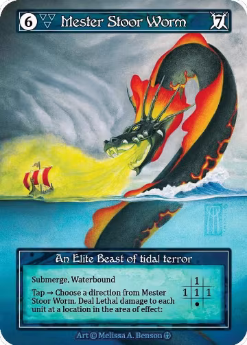 Mester Stoor Worm (Foil), Arthurian Legends — Sorcery card price