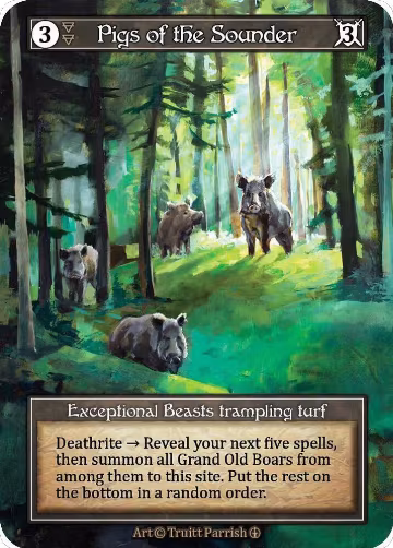 Pigs of the Sounder (Foil), Arthurian Legends — Sorcery card price