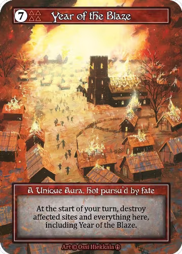 Year of the Blaze (Foil), Arthurian Legends — Sorcery card price