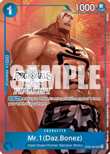 Mr.1 (Daz.Bonez) (Online Regional 2024 Vol. 3) [Finalist] (OP02-063), One Piece Promotion Cards — One Piece card price