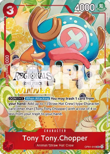 Tony Tony.Chopper (Online Regional 2024 Vol. 3) [Winner] (OP01-015), One Piece Promotion Cards — One Piece card price