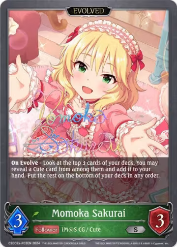 Momoka Sakurai (Evolved) - P03EN (Foil) (CSD02a-P03EN) — card price