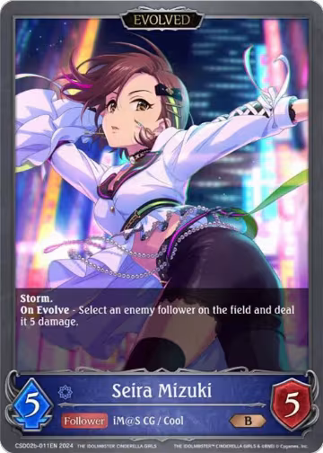 Seira Mizuki (Evolved) (CSD02b-011EN), THE IDOLM@STER CINDERELLA GIRLS — Shadowverse card price