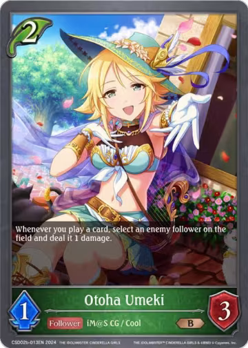 Otoha Umeki (CSD02b-013EN), THE IDOLM@STER CINDERELLA GIRLS — Shadowverse card price