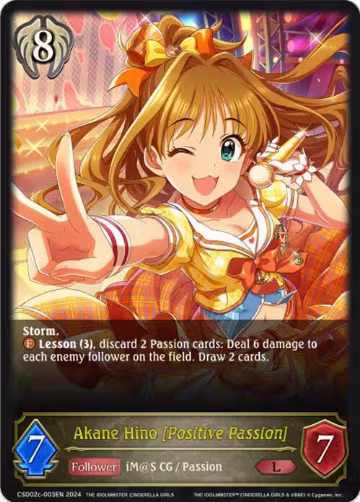 Akane Hino [Positive Passion] (CSD02c-003EN), THE IDOLM@STER CINDERELLA GIRLS — Shadowverse card price