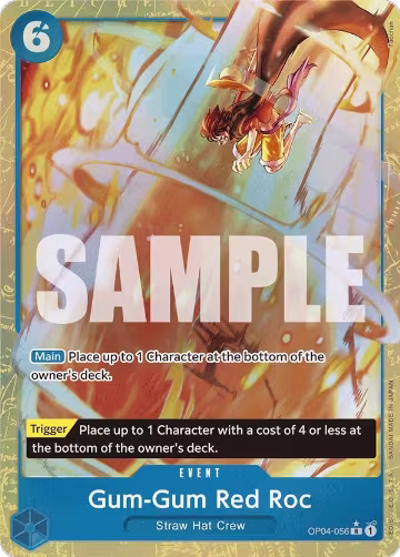 Gum-Gum Red Roc (Alternate Art) (OP04-056), Premium Booster -The Best- — One Piece card price