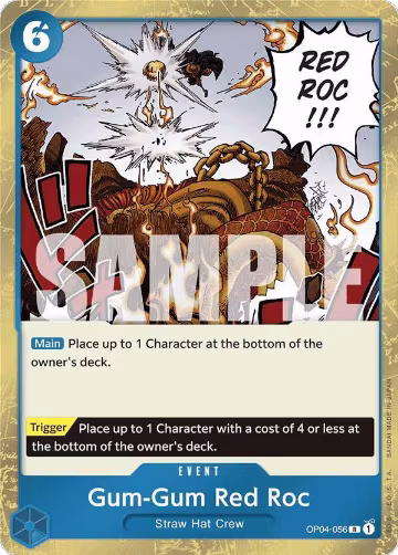 Gum-Gum Red Roc (Jolly Roger Foil) (OP04-056), Premium Booster -The Best- — One Piece card price
