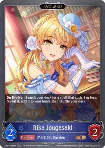 Rika Jougasaki (Evolved) (CP02-048EN), THE IDOLM@STER CINDERELLA GIRLS — Shadowverse card price