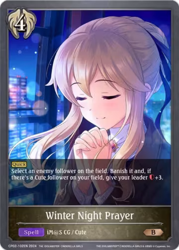 Winter Night Prayer (CP02-102EN), THE IDOLM@STER CINDERELLA GIRLS — Shadowverse card price