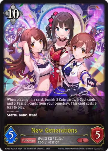 New Generations (CP02-103EN), THE IDOLM@STER CINDERELLA GIRLS — Shadowverse card price