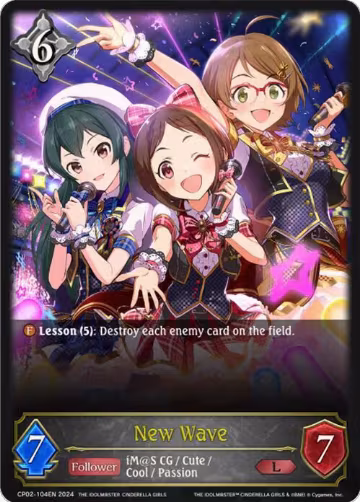 New Wave (CP02-104EN), THE IDOLM@STER CINDERELLA GIRLS — Shadowverse card price