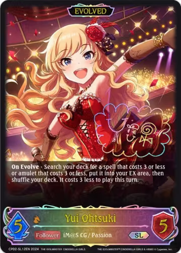 Yui Ohtsuki (Evolved) (SL) (CP02-SL12EN), THE IDOLM@STER CINDERELLA GIRLS — Shadowverse card price