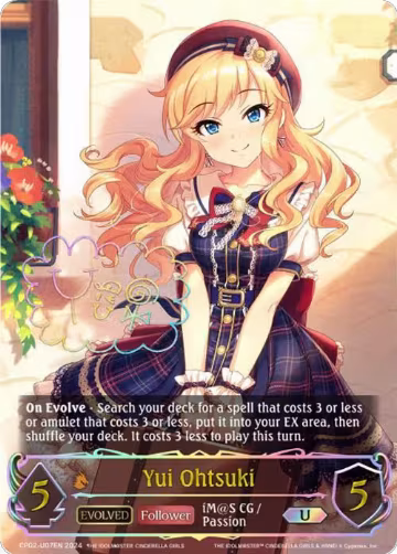 Yui Ohtsuki (Evolved) (U) (CP02-U07EN), THE IDOLM@STER CINDERELLA GIRLS — Shadowverse card price