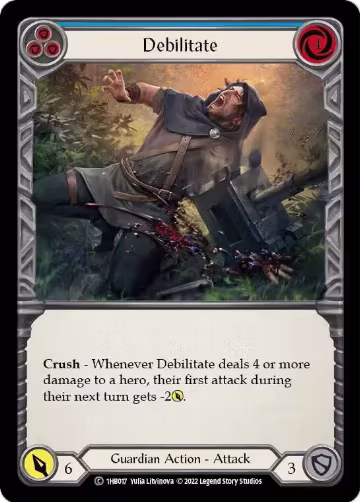 Debilitate (Blue) (1HB017) — card price