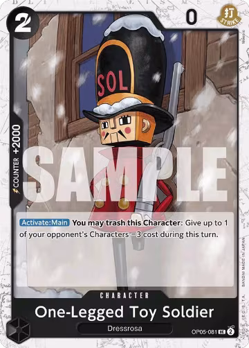 One-Legged Toy Soldier (Jolly Roger Foil) (OP05-081), Premium Booster -The Best- — One Piece card price