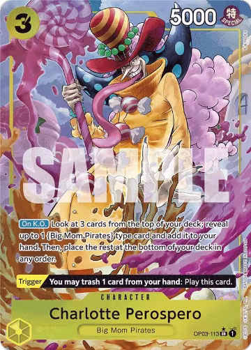 Charlotte Perospero (Alternate Art) (OP03-113), Premium Booster -The Best- — One Piece card price