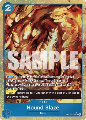 Hound Blaze (Alternate Art) (OP05-057), Premium Booster -The Best- — One Piece card price