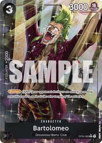 Bartolomeo (OP04-089) (Alternate Art) (OP04-089), Premium Booster -The Best- — One Piece card price