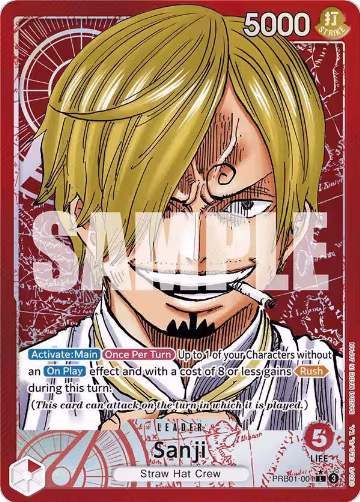 Sanji (PRB01-001) (Alternate Art) (PRB01-001), Premium Booster -The Best- — One Piece card price