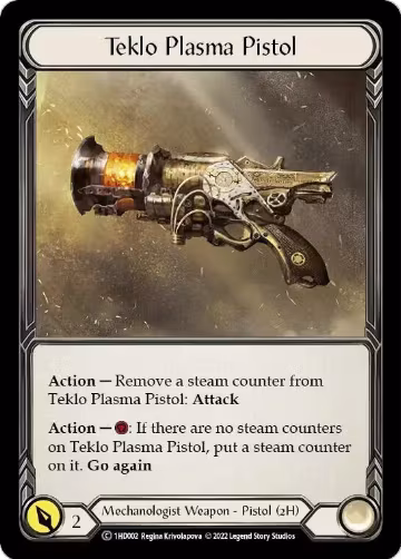 Teklo Plasma Pistol (1HD002), Historic Pack 1 Blitz Deck: Dash — Flesh & Blood card price