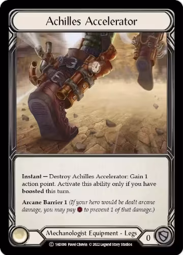 Achilles Accelerator (1HD006), Historic Pack 1 Blitz Deck: Dash — Flesh & Blood card price