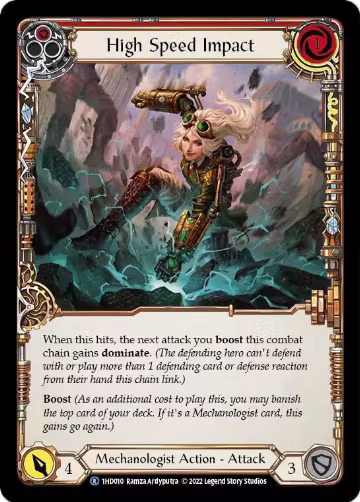 High Speed Impact (Red) (1HD010), Historic Pack 1 Blitz Deck: Dash — Flesh & Blood card price