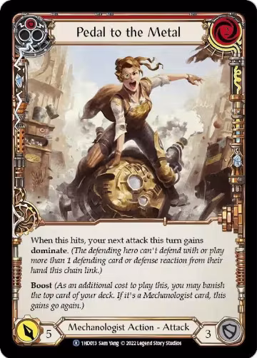 Pedal to the Metal (Red) (1HD013), Historic Pack 1 Blitz Deck: Dash — Flesh & Blood card price