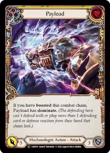 Payload (Yellow) (1HD019), Historic Pack 1 Blitz Deck: Dash — Flesh & Blood card price