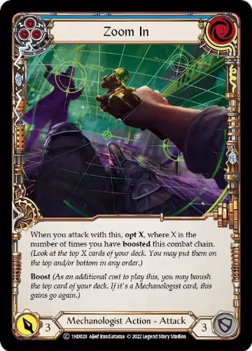 Zoom In (Blue) (1HD028), Historic Pack 1 Blitz Deck: Dash — Flesh & Blood card price